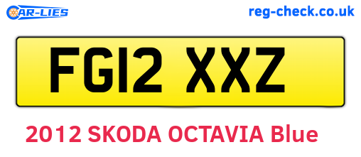 FG12XXZ are the vehicle registration plates.