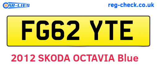 FG62YTE are the vehicle registration plates.
