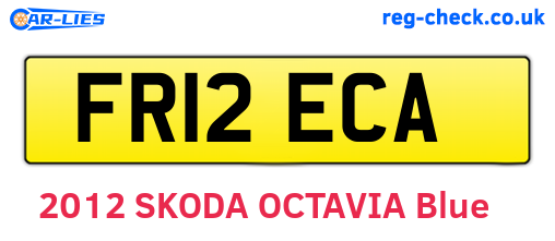 FR12ECA are the vehicle registration plates.