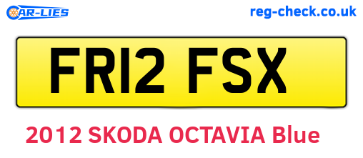 FR12FSX are the vehicle registration plates.