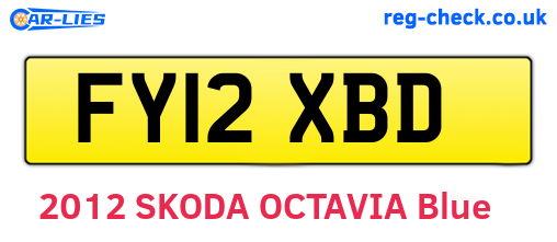 FY12XBD are the vehicle registration plates.