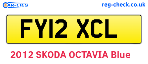 FY12XCL are the vehicle registration plates.