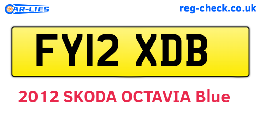 FY12XDB are the vehicle registration plates.