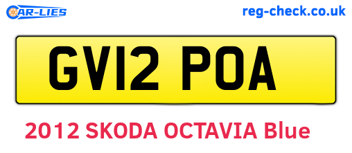 GV12POA are the vehicle registration plates.