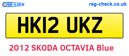 HK12UKZ are the vehicle registration plates.