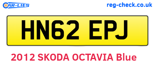 HN62EPJ are the vehicle registration plates.