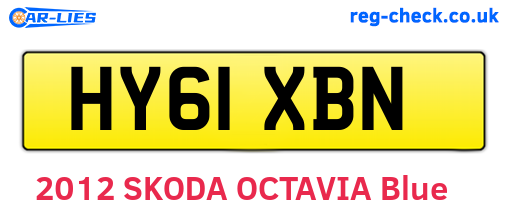 HY61XBN are the vehicle registration plates.