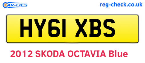 HY61XBS are the vehicle registration plates.