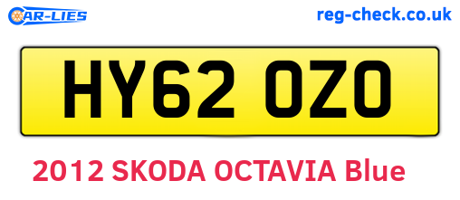 HY62OZO are the vehicle registration plates.
