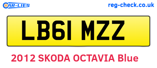 LB61MZZ are the vehicle registration plates.