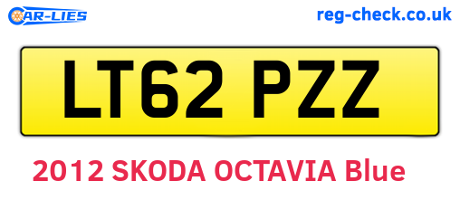 LT62PZZ are the vehicle registration plates.