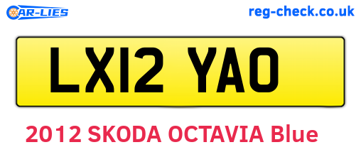 LX12YAO are the vehicle registration plates.