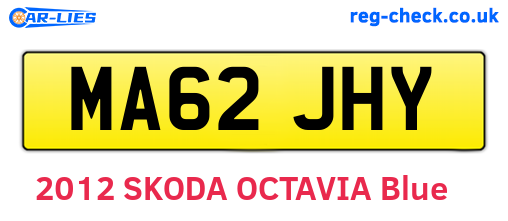 MA62JHY are the vehicle registration plates.