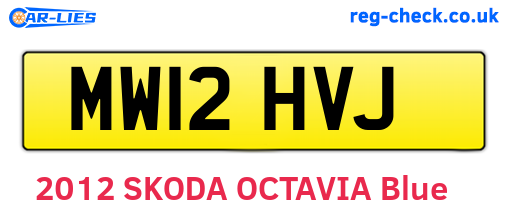 MW12HVJ are the vehicle registration plates.