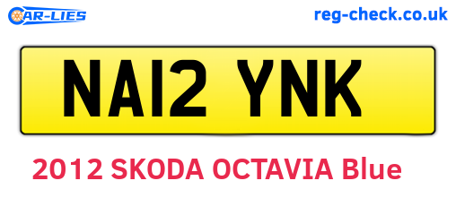 NA12YNK are the vehicle registration plates.