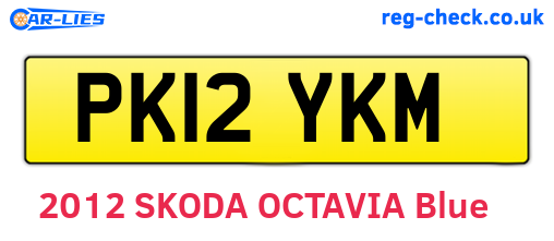 PK12YKM are the vehicle registration plates.