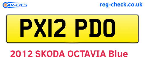 PX12PDO are the vehicle registration plates.