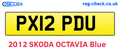 PX12PDU are the vehicle registration plates.