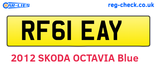 RF61EAY are the vehicle registration plates.