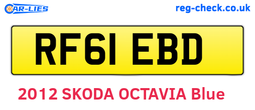RF61EBD are the vehicle registration plates.