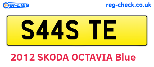 S44STE are the vehicle registration plates.