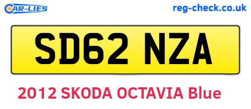 SD62NZA are the vehicle registration plates.
