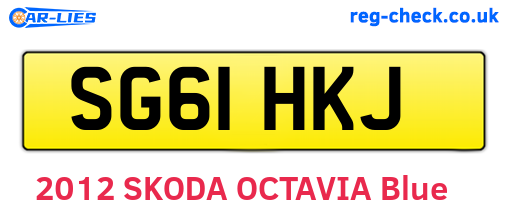 SG61HKJ are the vehicle registration plates.