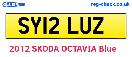 SY12LUZ are the vehicle registration plates.