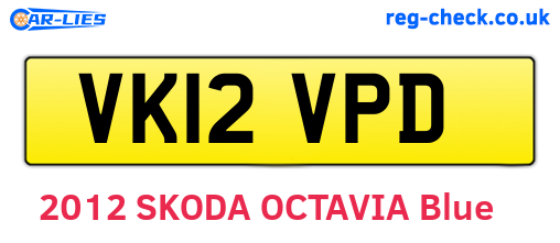 VK12VPD are the vehicle registration plates.