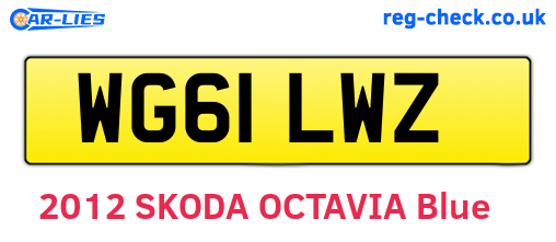 WG61LWZ are the vehicle registration plates.