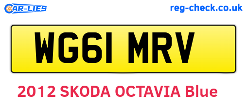 WG61MRV are the vehicle registration plates.