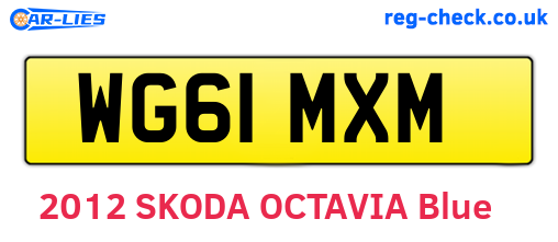 WG61MXM are the vehicle registration plates.