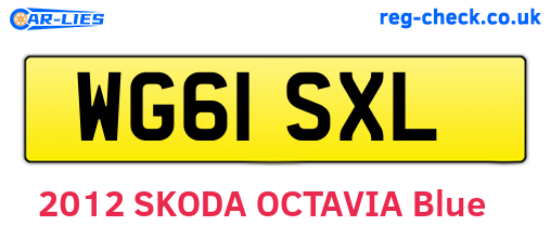 WG61SXL are the vehicle registration plates.