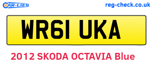 WR61UKA are the vehicle registration plates.