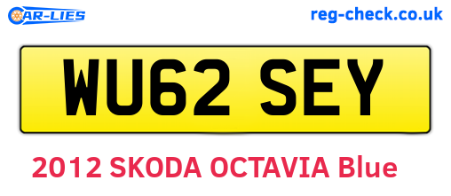 WU62SEY are the vehicle registration plates.