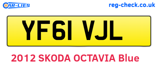 YF61VJL are the vehicle registration plates.