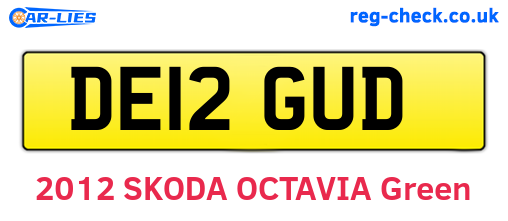 DE12GUD are the vehicle registration plates.