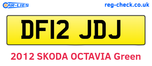 DF12JDJ are the vehicle registration plates.