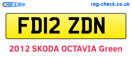 FD12ZDN are the vehicle registration plates.