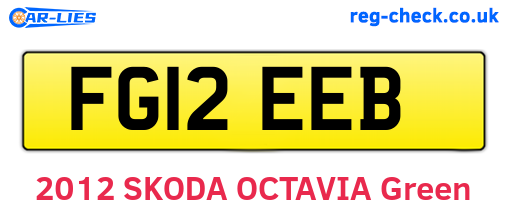 FG12EEB are the vehicle registration plates.