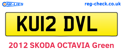 KU12DVL are the vehicle registration plates.