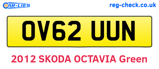 OV62UUN are the vehicle registration plates.