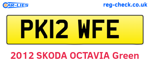 PK12WFE are the vehicle registration plates.