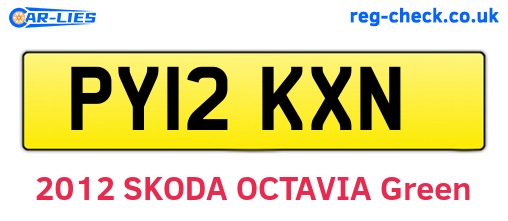 PY12KXN are the vehicle registration plates.