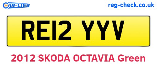 RE12YYV are the vehicle registration plates.