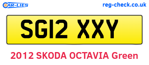 SG12XXY are the vehicle registration plates.