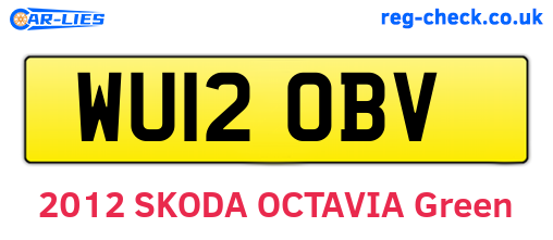 WU12OBV are the vehicle registration plates.