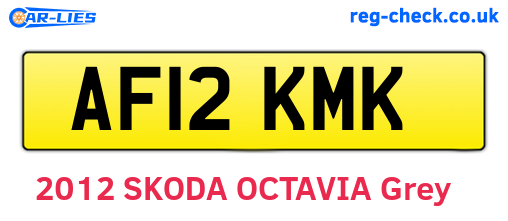 AF12KMK are the vehicle registration plates.