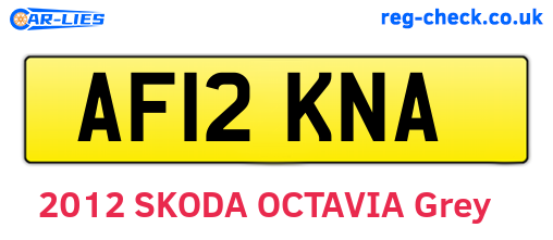AF12KNA are the vehicle registration plates.