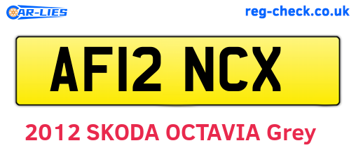 AF12NCX are the vehicle registration plates.